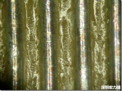 經(jīng)過168小時的高溫高濕環(huán)境實驗后，此錫膏的SIR最低還可達到150,000,000 ohms，取LOG10為108.176，此錫膏的SIR雖然比較低，但是吃錫狀況明顯好很多，只是助焊劑明顯殘留