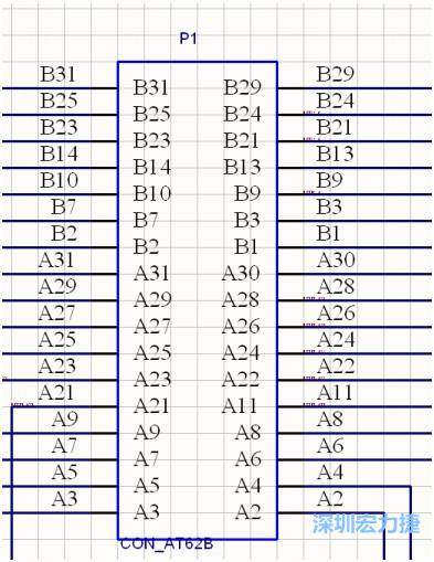  AT 總線 62 芯插槽，變成了一個(gè) 34 芯元件。