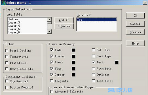 在Customize Document欄點擊Layer選擇輸出的圖形元素。