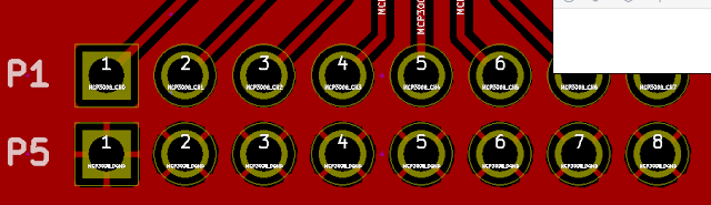 TOP層鋪鋪的狀態(tài)，到下方排pad為GND，連接GND Copper zone 都是設(shè)定Thermal relief Pad
