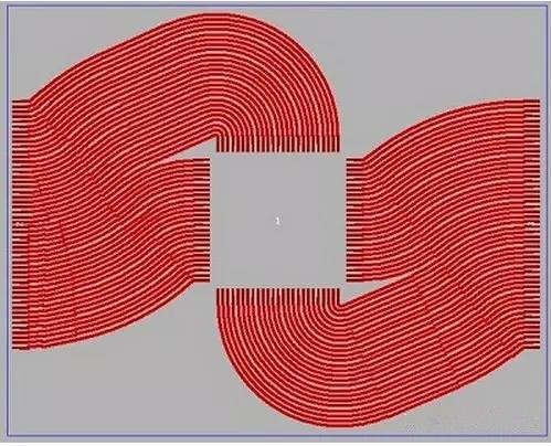 (中間)任意角度布線不僅有助于縮短導線長度，而且在確保滿足所有要求的同時占用更小的面積；